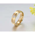 Gold crystal dome ring,plain wedding band ring jewelry